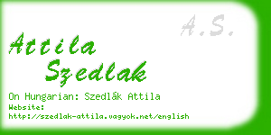 attila szedlak business card