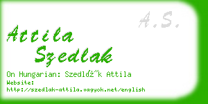 attila szedlak business card